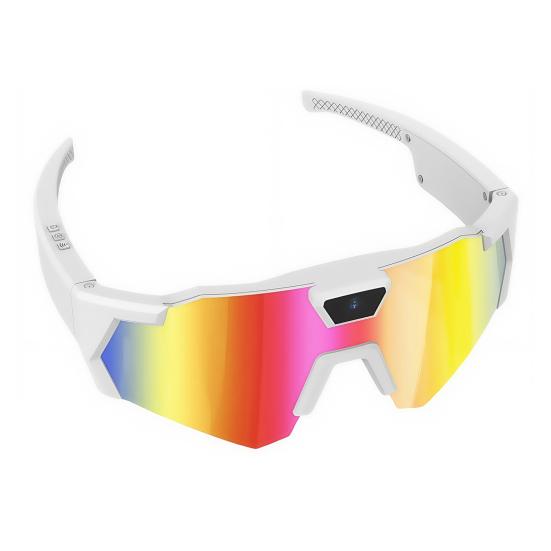 Schnelle Brille mit Kamera Weiß - Rainbow - FestivalStuff