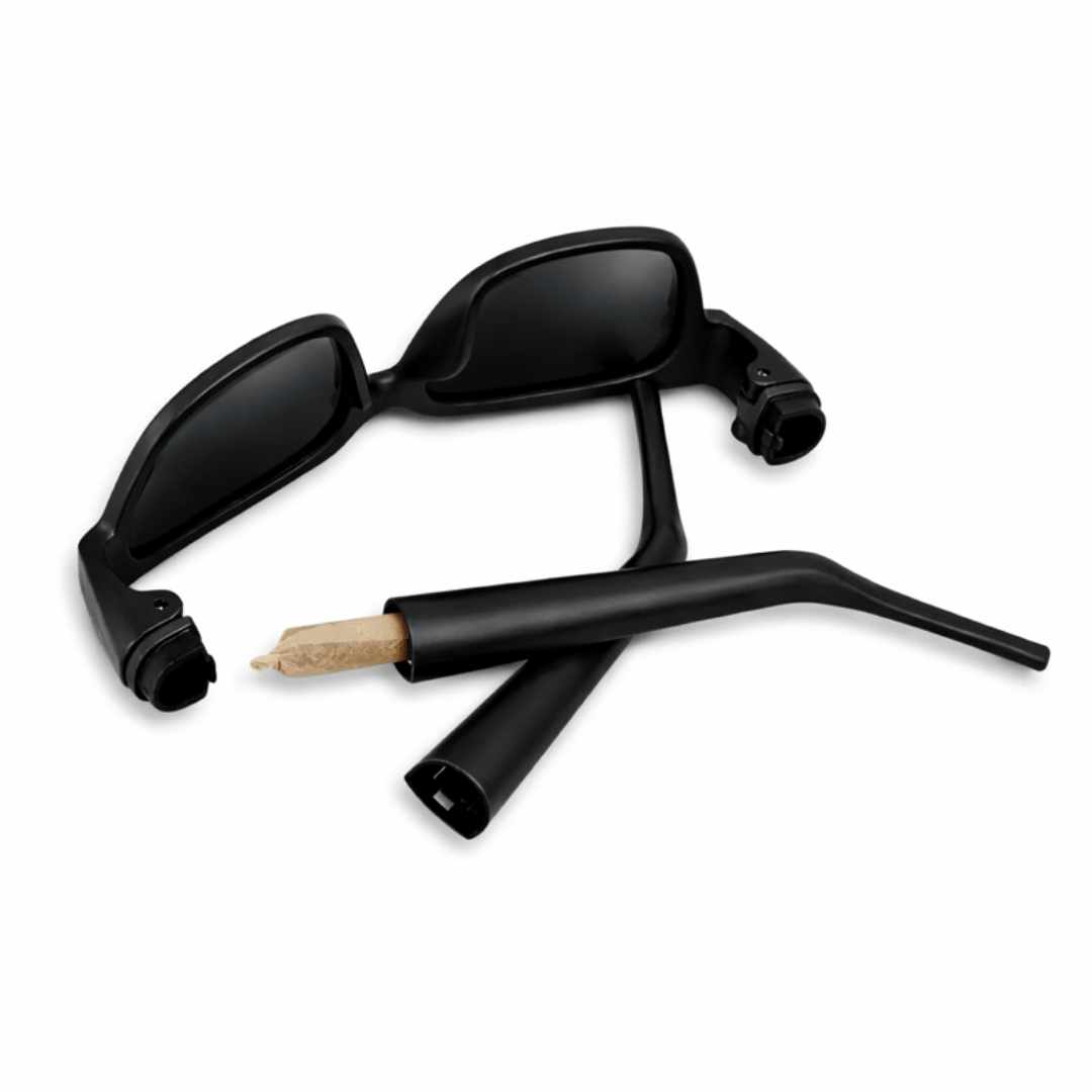 Schwarze Sonnenbrille mit Versteck - FestivalStuff
