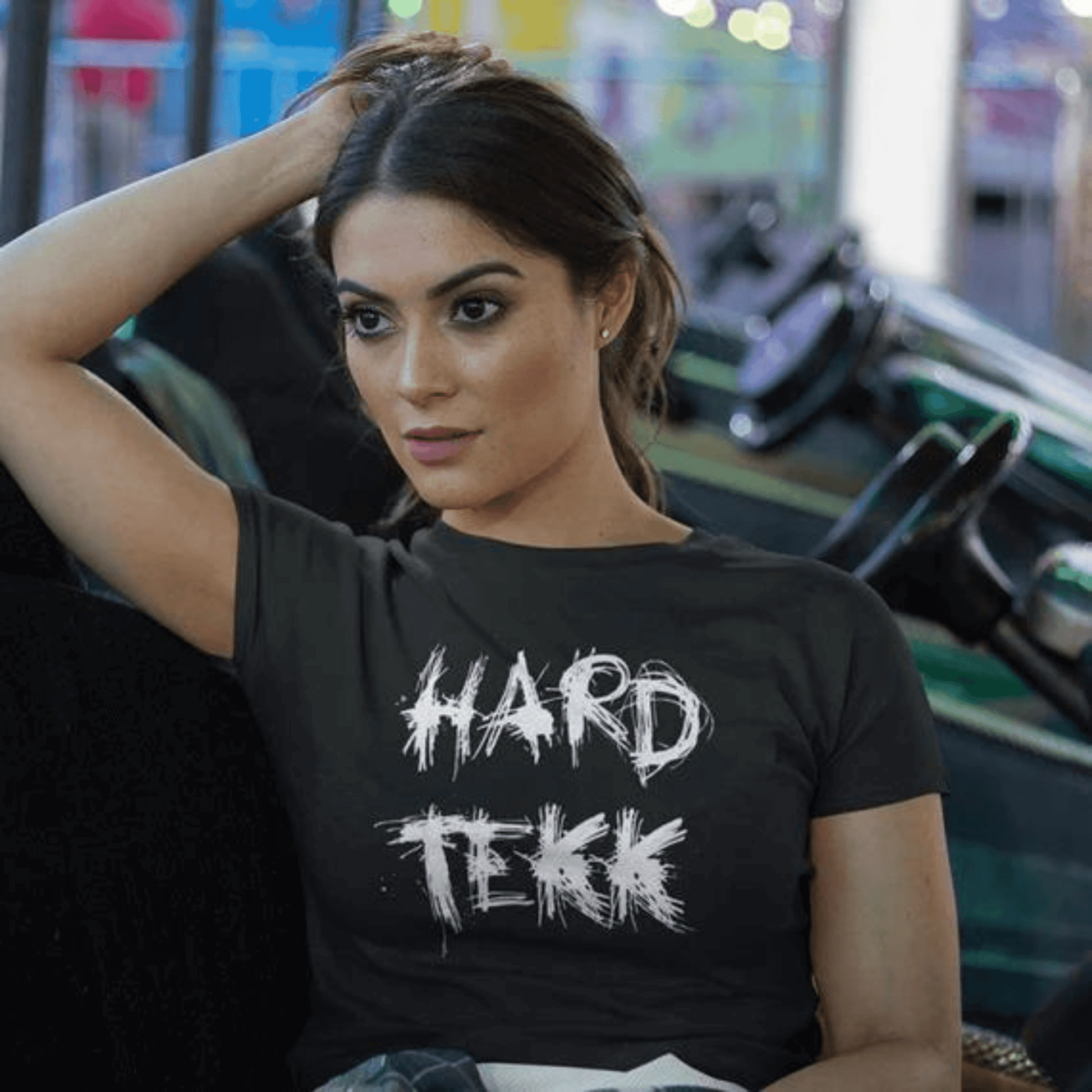 Scratched Hardtekk T-Shirt (schwarz) - FestivalStuff