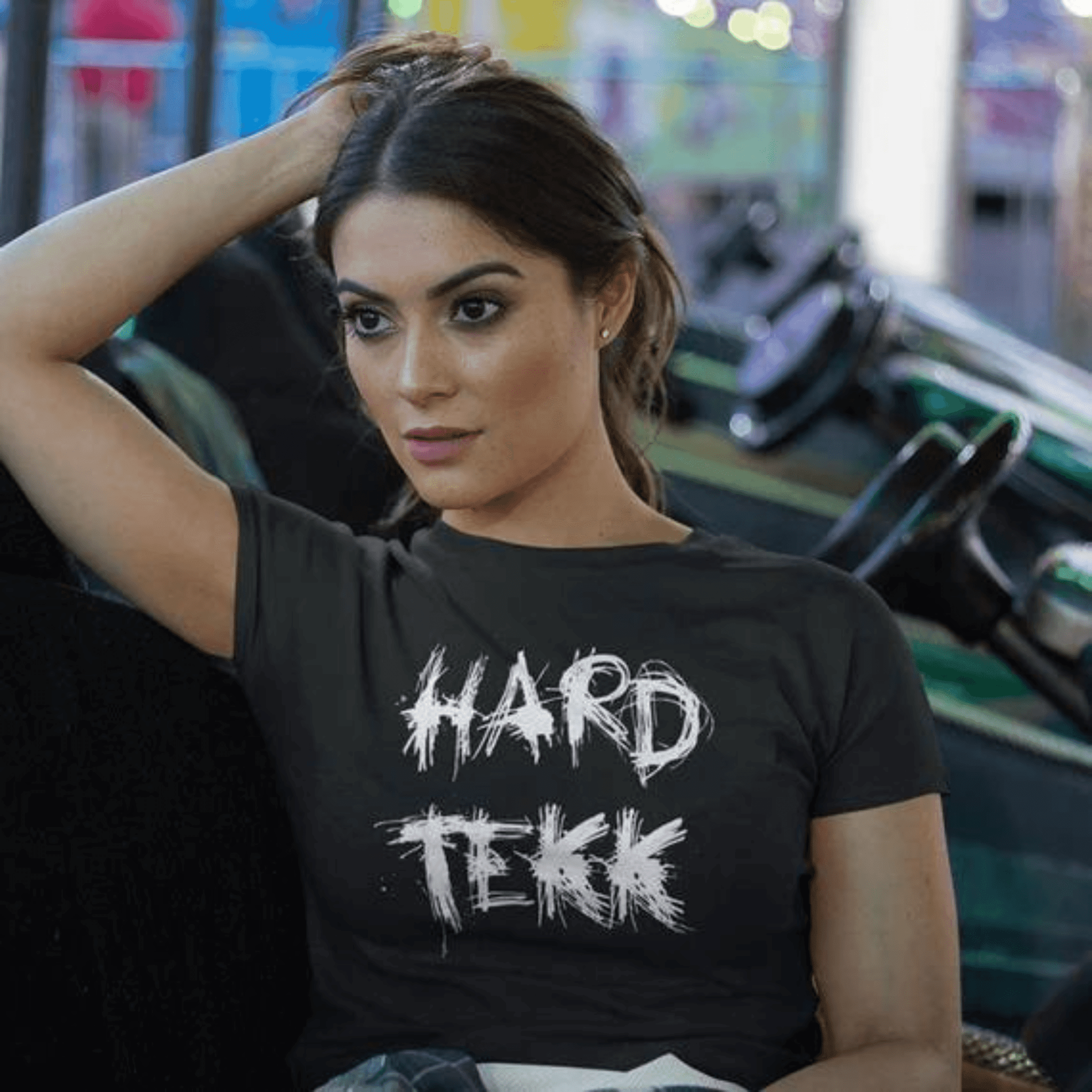 Scratched Hardtekk T-Shirt (schwarz) - FestivalStuff