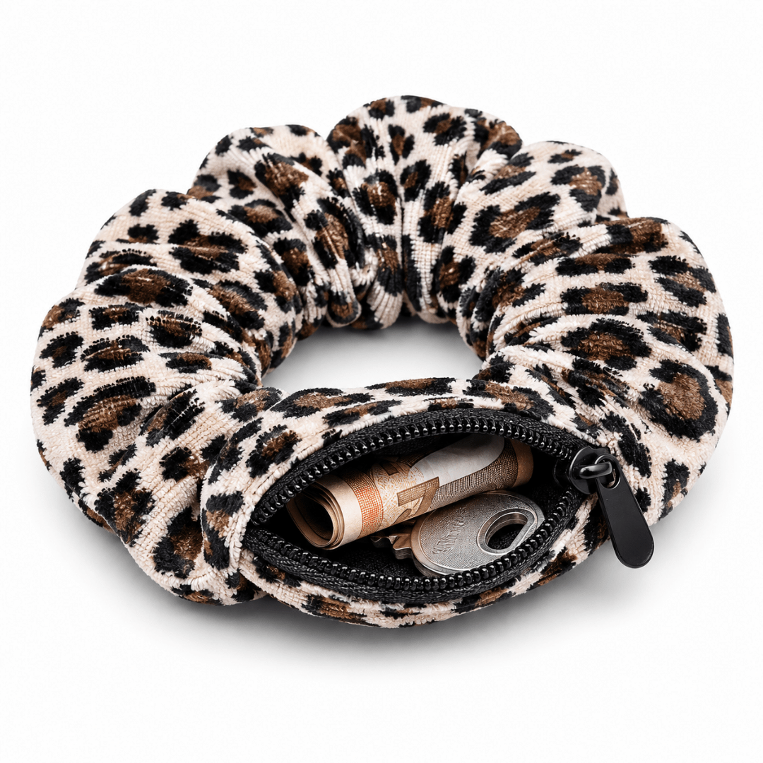 Scrunchie Animal Print mit Geheimfach - FestivalStuff
