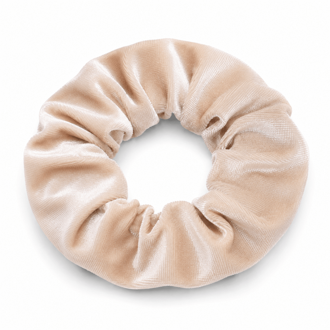 Scrunchie Beige Velvet mit Geheimfach - FestivalStuff