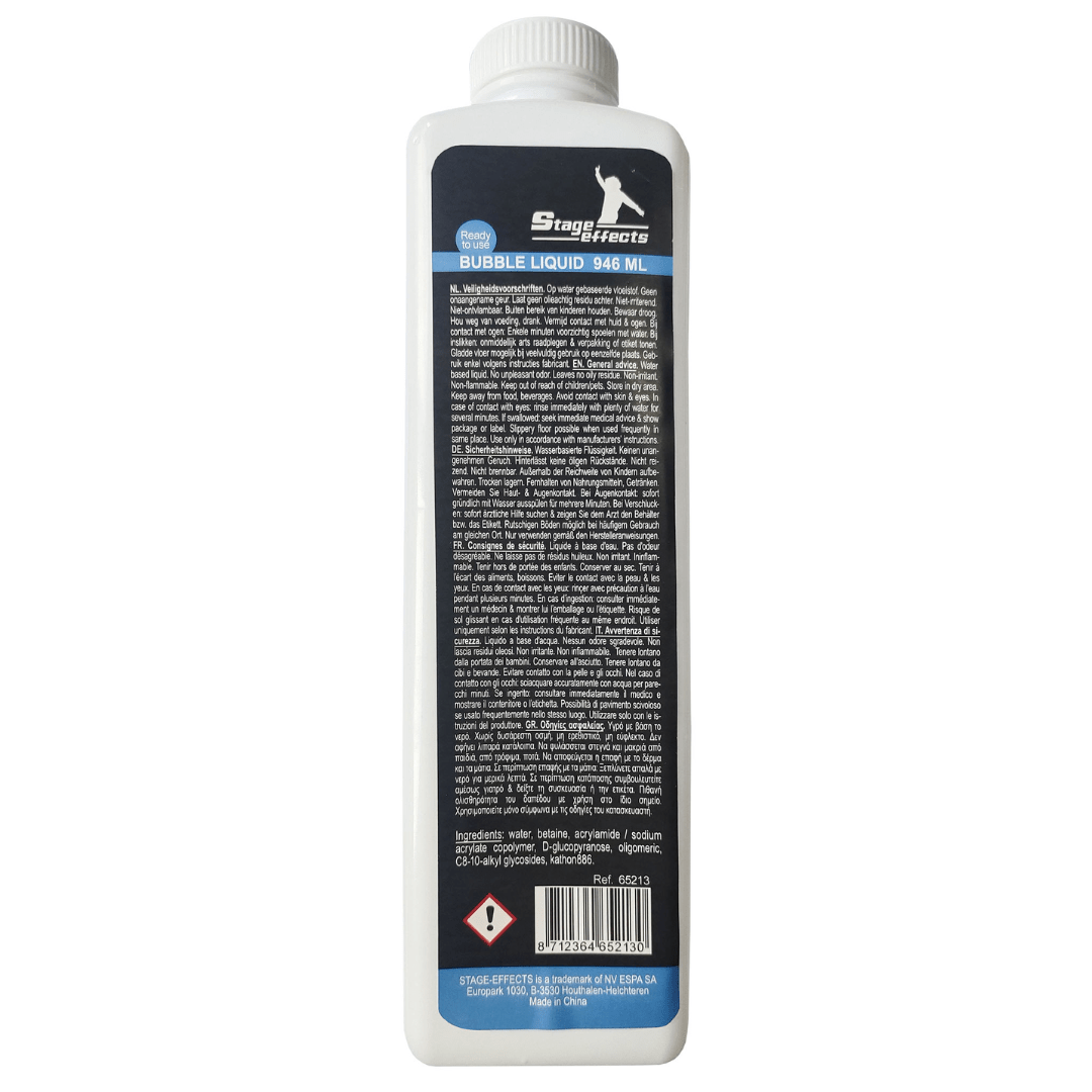 Seifenblasenflüssigkeit 946 ml – Nachfüllflüssigkeit für Bubble Maschinen - FestivalStuff