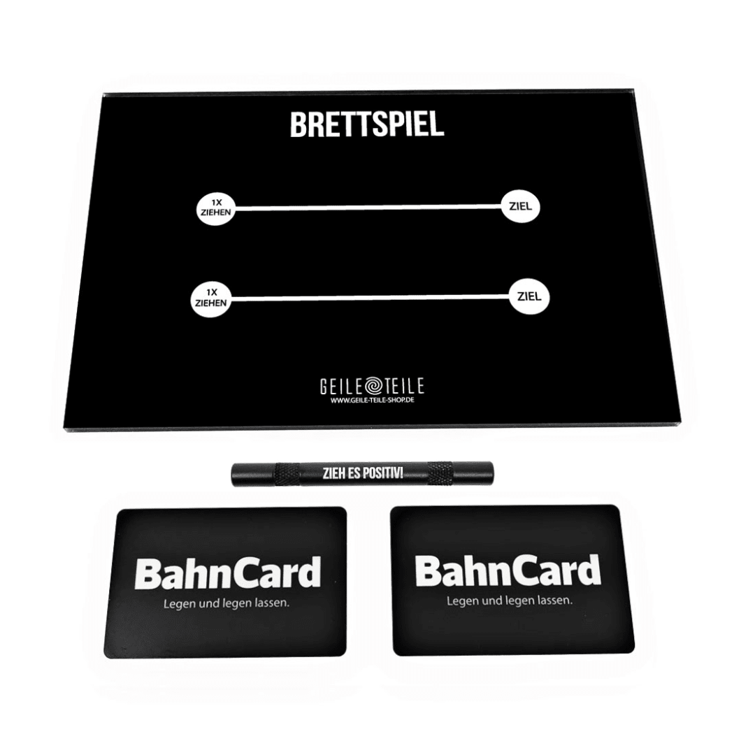 SET Brettspiel 1x Ziehunterlage inkl. 1 Ziehröhrchen & 2 Hackkarten - FestivalStuff