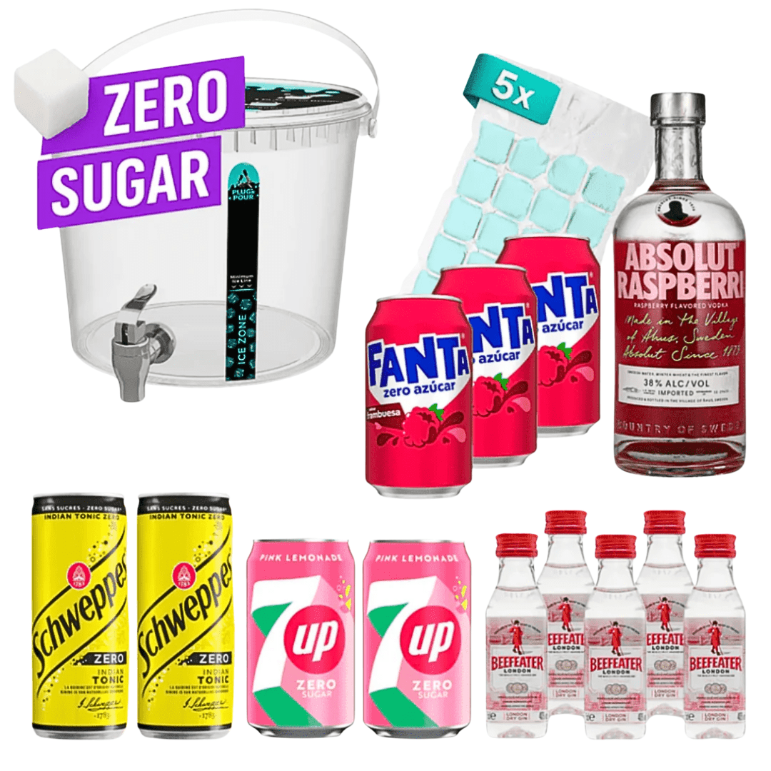 Sip Tank ZERO Sugar Pink Lemonade Cocktail Set Absolut Raspberry - FestivalStuff