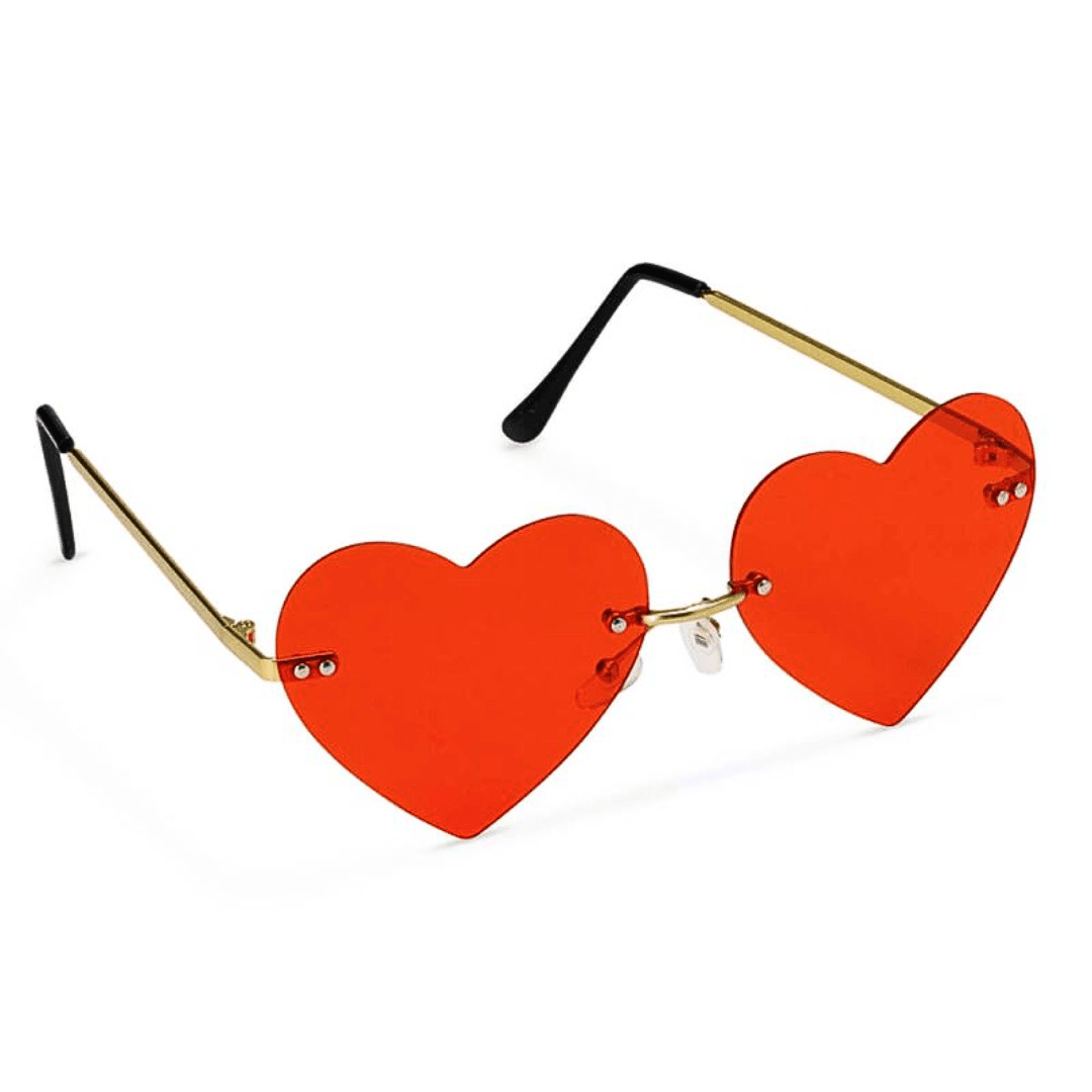 Sonnenbrille Herzform, Rot - FestivalStuff