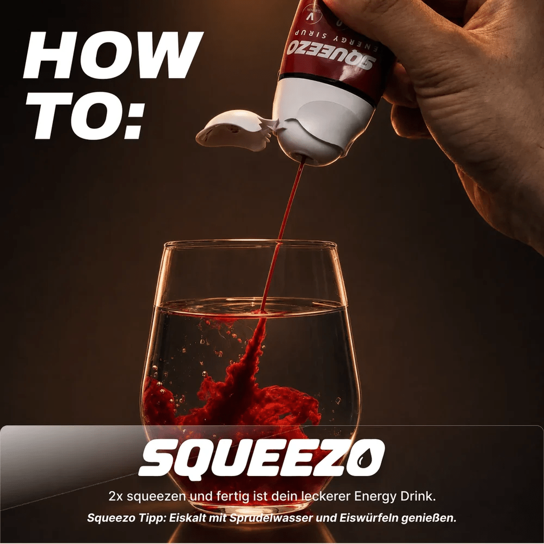 SQUEEZO Cherry Energy Sirup - FestivalStuff