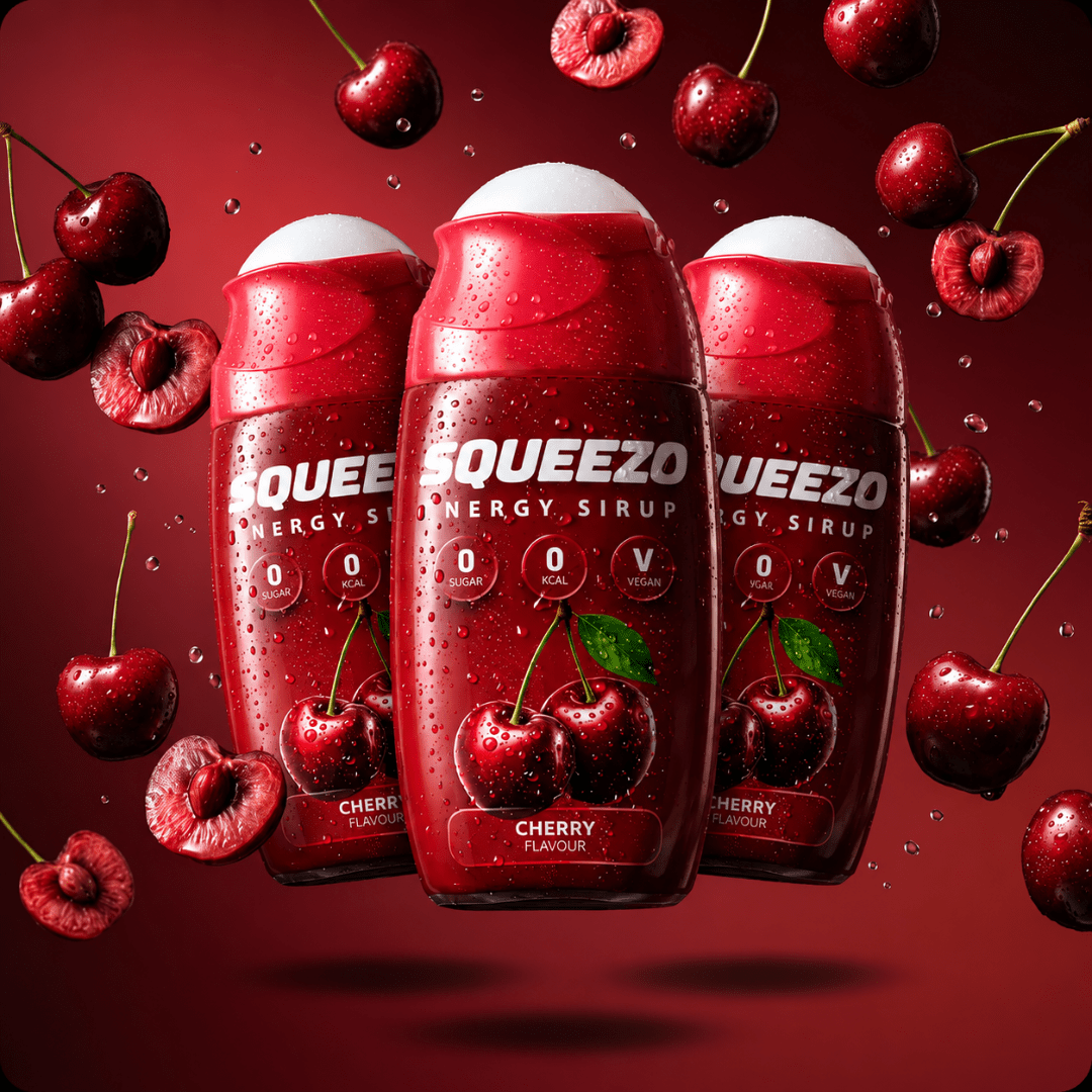 SQUEEZO Cherry Energy Sirup - FestivalStuff