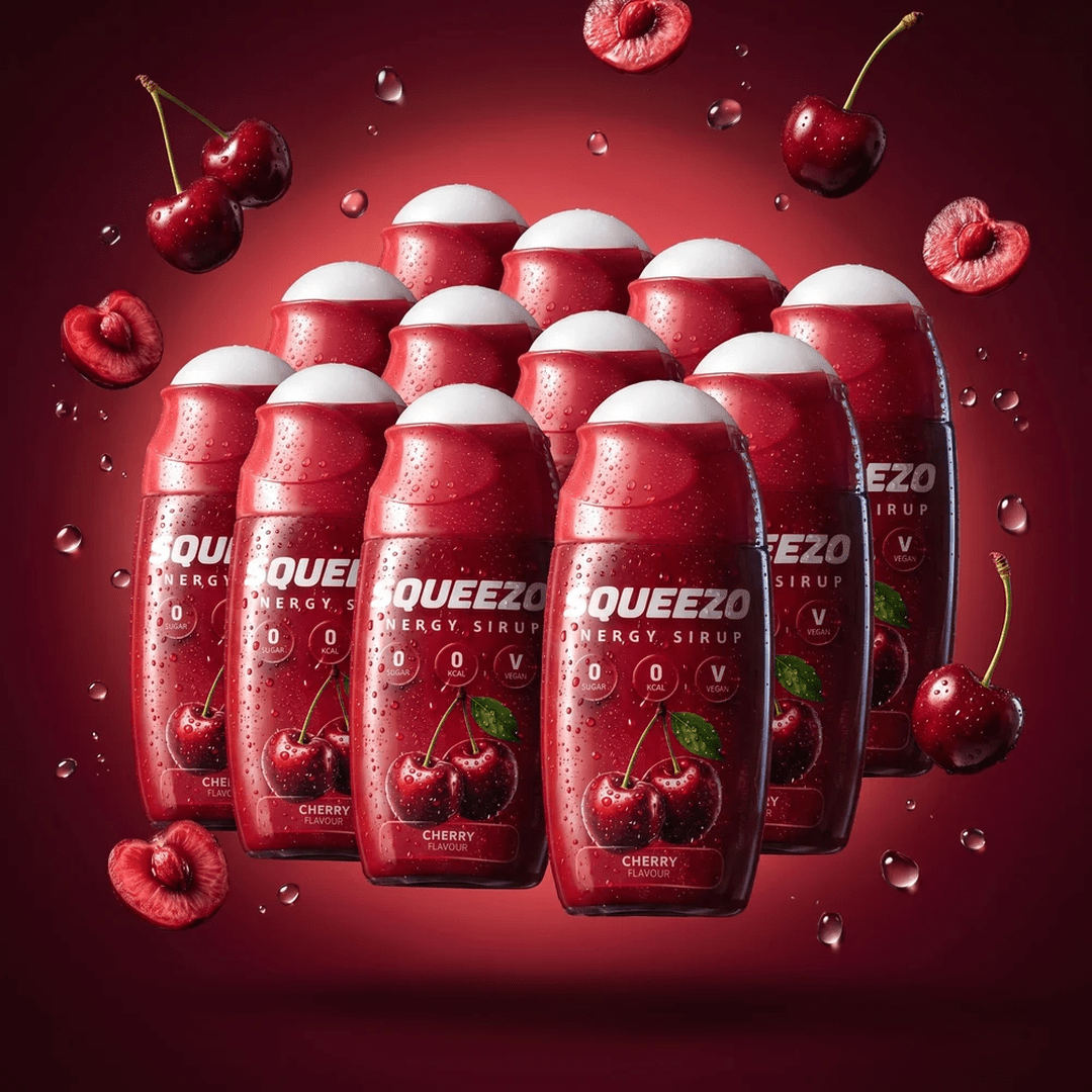 SQUEEZO Cherry Energy Sirup - FestivalStuff