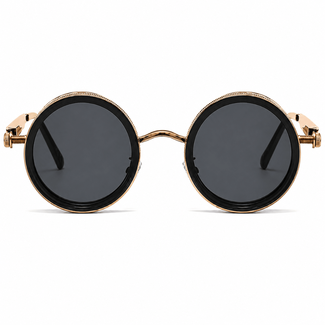 Steampunk ND Sonnenbrille Gold – Verstellbare Sonnenbrille UV400 - FestivalStuff