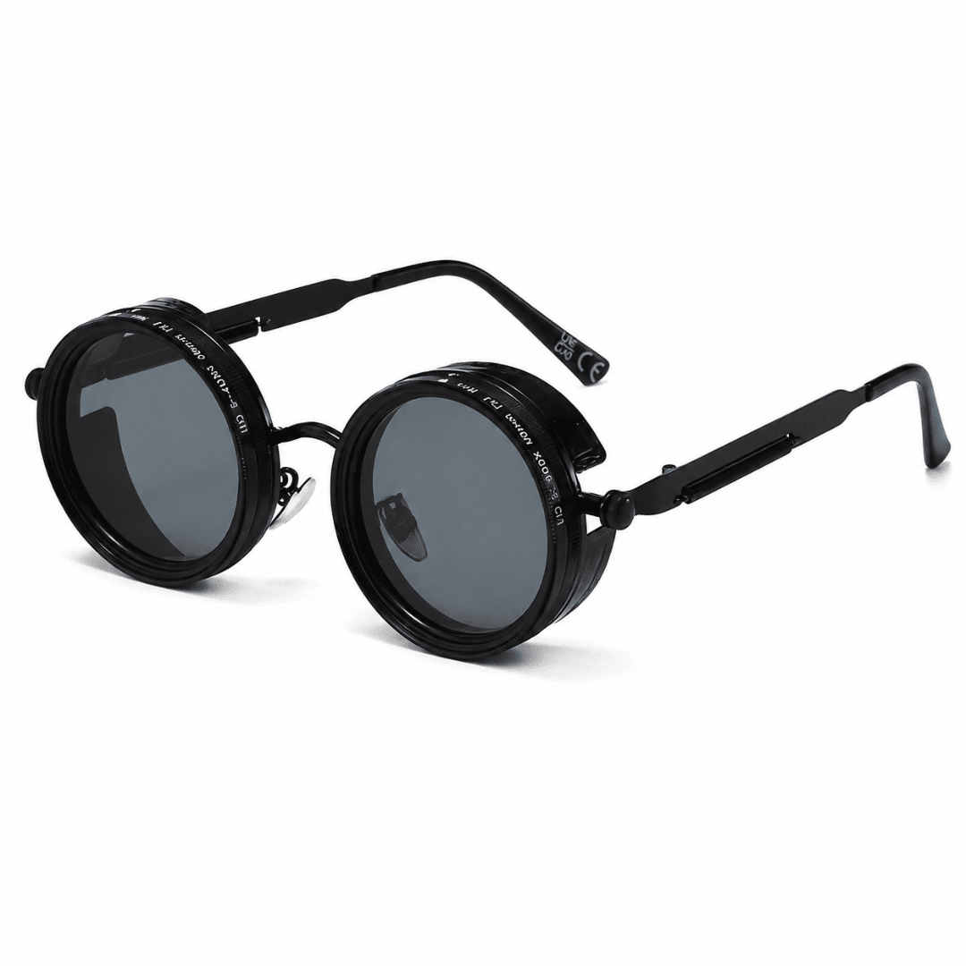 Steampunk ND Sonnenbrille Schwarz – Verstellbare Sonnenbrille UV400 - FestivalStuff