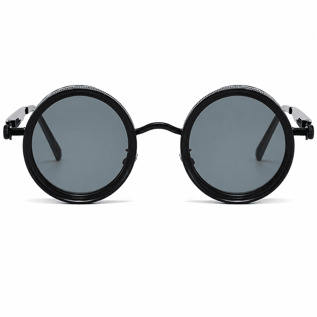 Steampunk ND Sonnenbrille Schwarz – Verstellbare Sonnenbrille UV400 - FestivalStuff