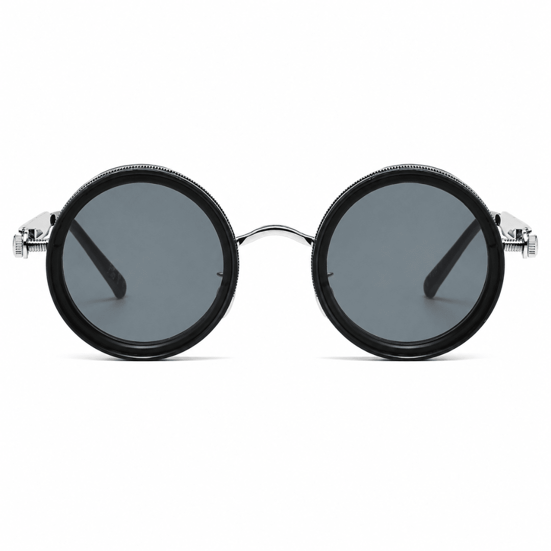 Steampunk ND Sonnenbrille Silber – Verstellbare Sonnenbrille UV400 - FestivalStuff