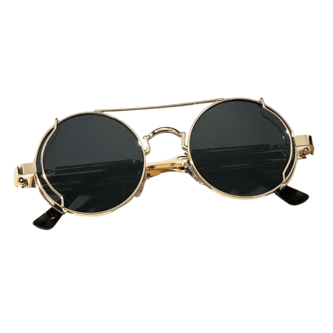 Steampunk SonneBrille 11 Gold - FestivalStuff