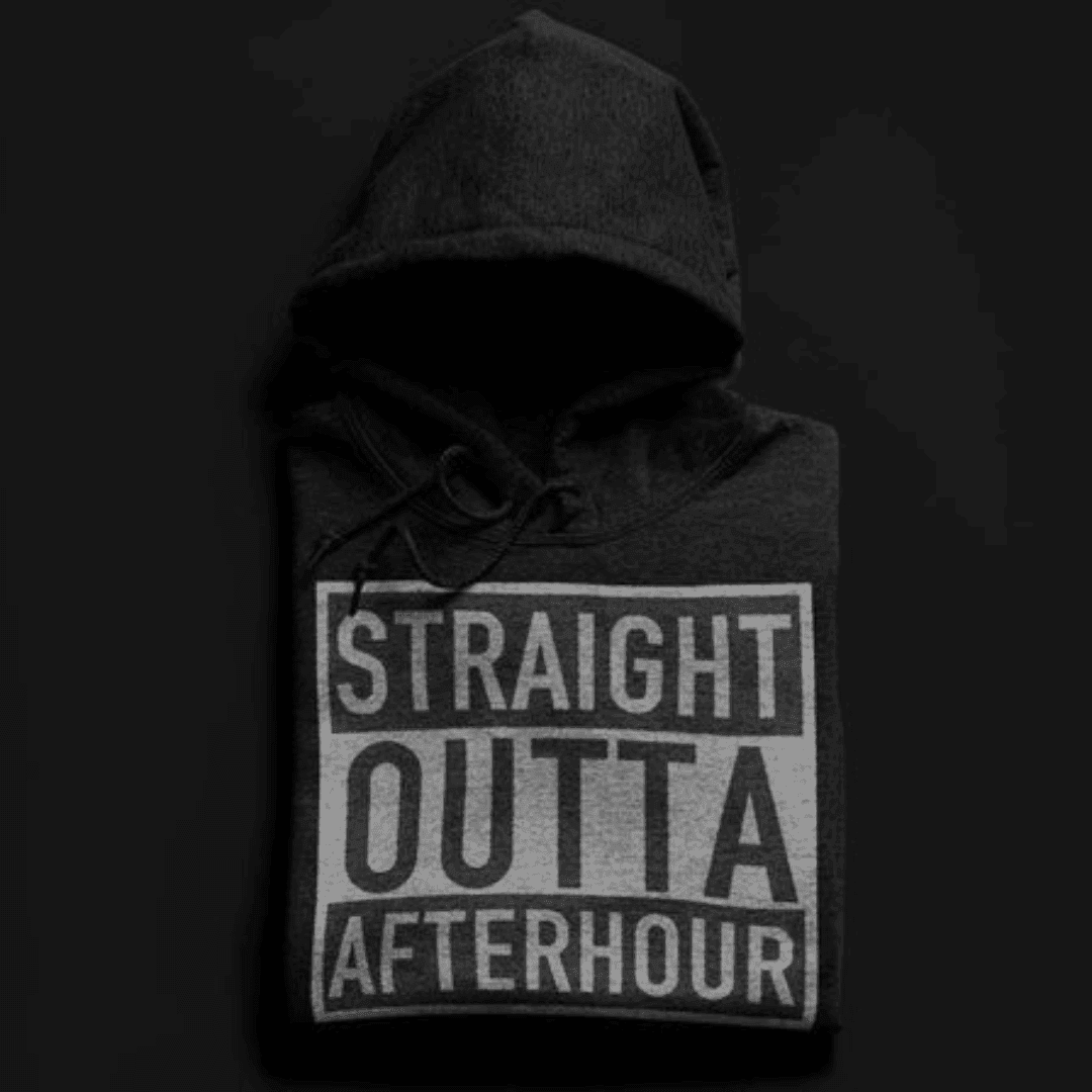 Straight Outta Afterhour Premium Hoodie (schwarz) - FestivalStuff