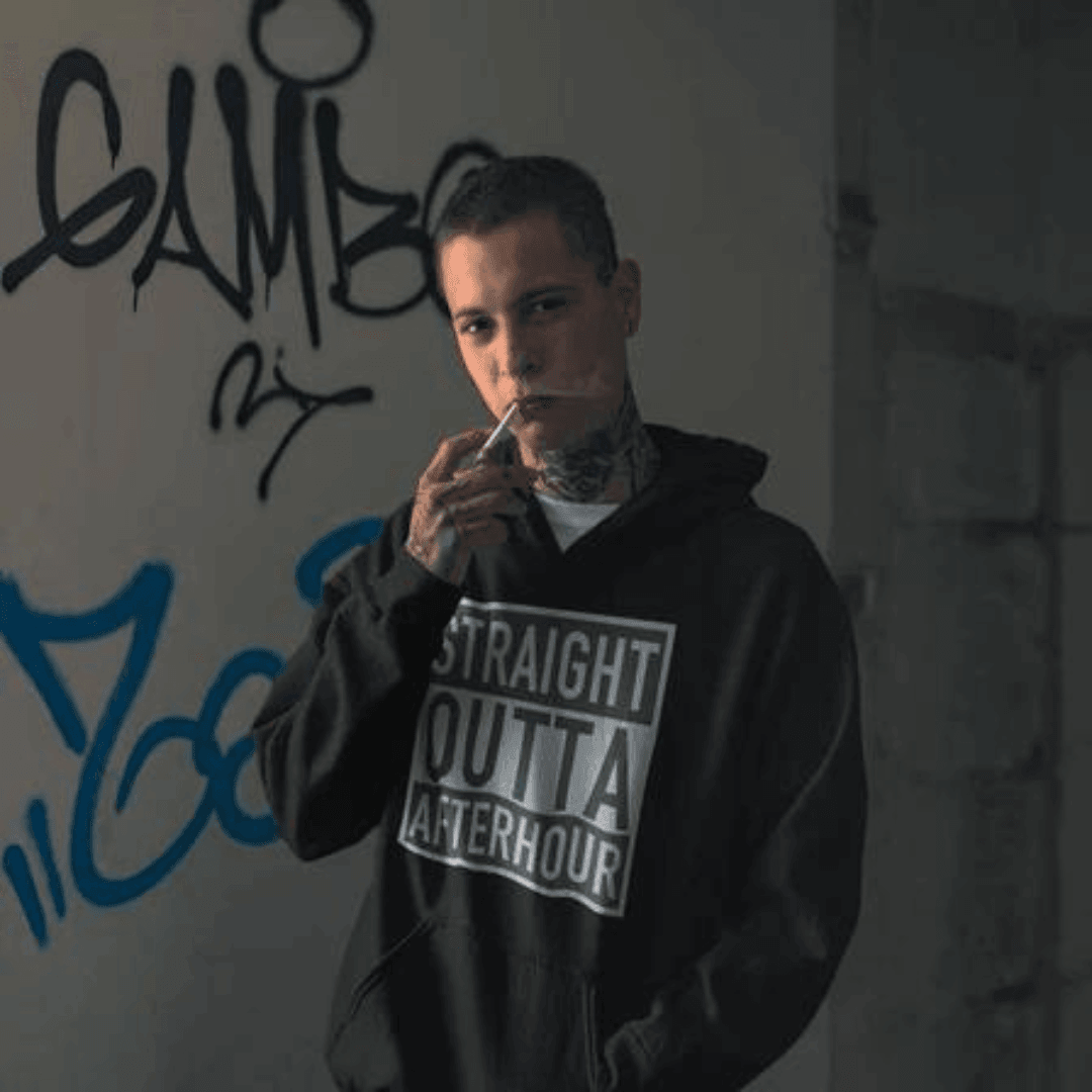 Straight Outta Afterhour Premium Hoodie (schwarz) - FestivalStuff