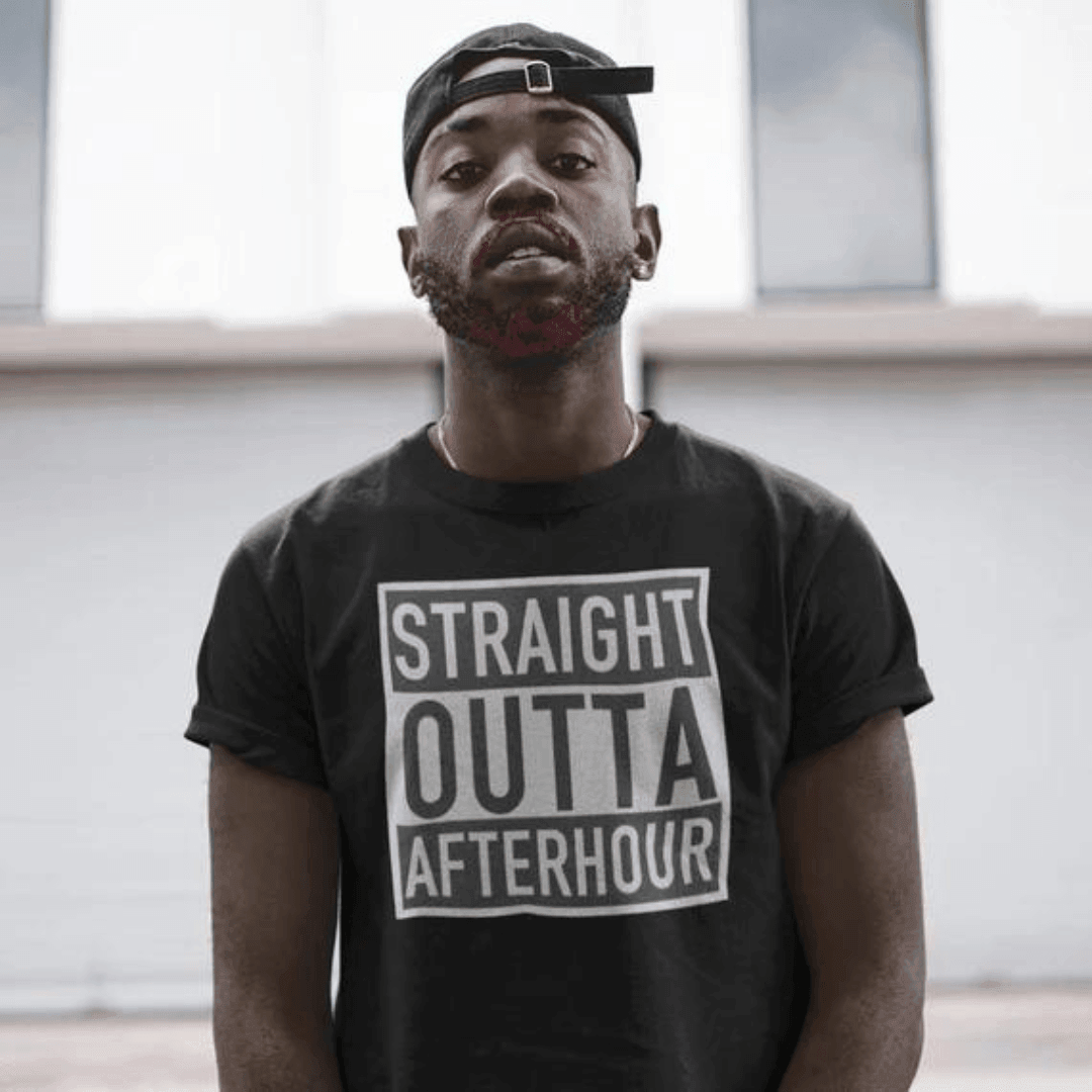 Straight Outta Afterhour T-Shirt (schwarz / unisex) - FestivalStuff