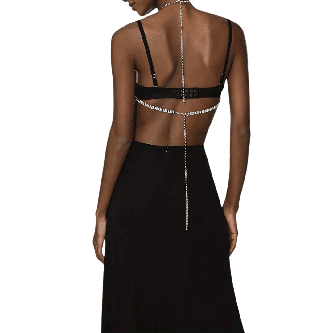 Strassbesetztes Neckholder - Crop - Top - FestivalStuff