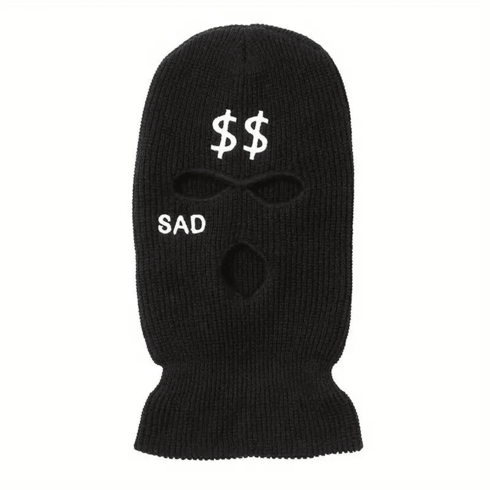 Sturmhaube Dollar Sad Schwarz - FestivalStuff