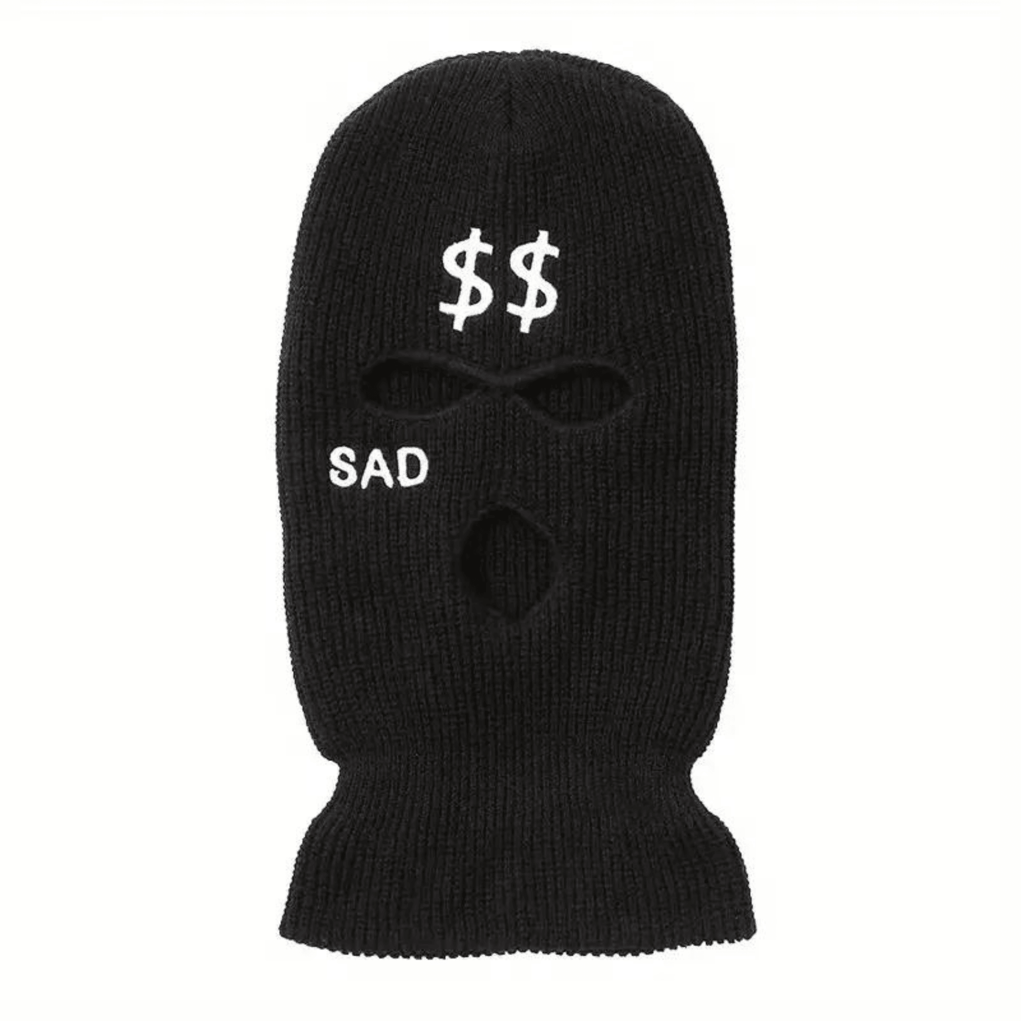 Sturmhaube Dollar Sad Schwarz - FestivalStuff