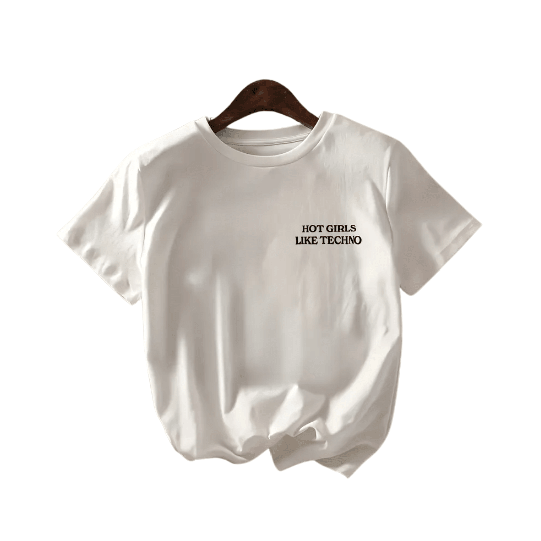 T-Shirt Hot Girls Like Techno - FestivalStuff
