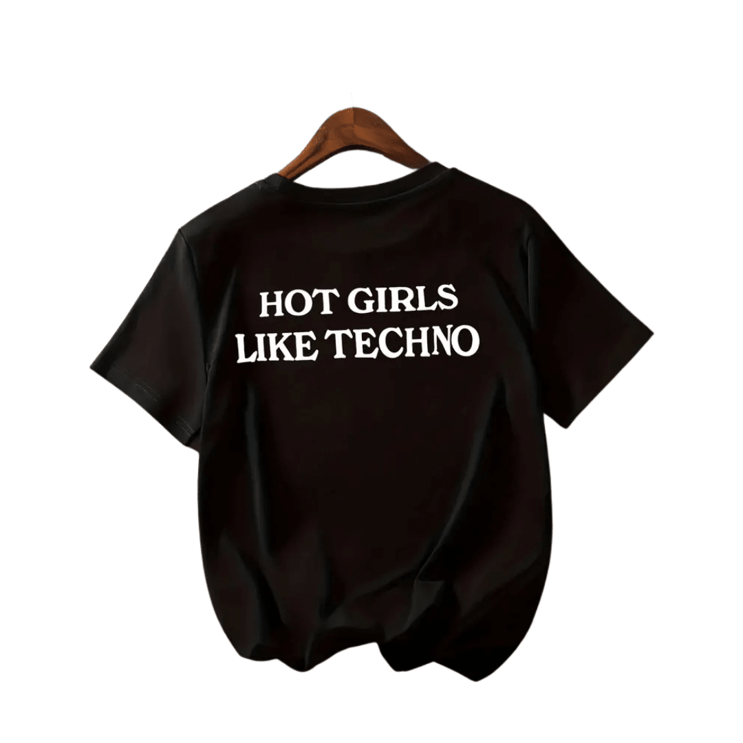 T-Shirt Hot Girls Like Techno - FestivalStuff