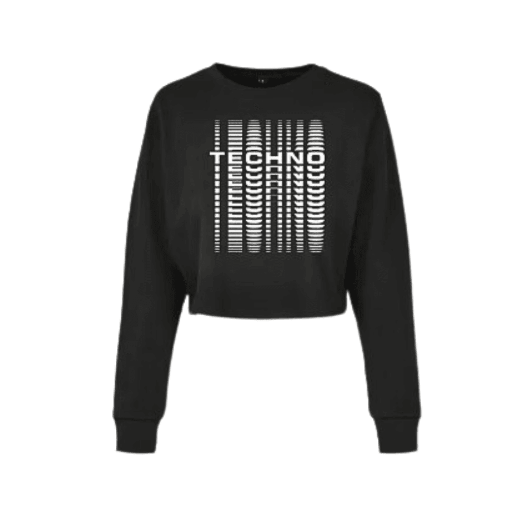TECHNO BLEND Cropped Sweater - FestivalStuff