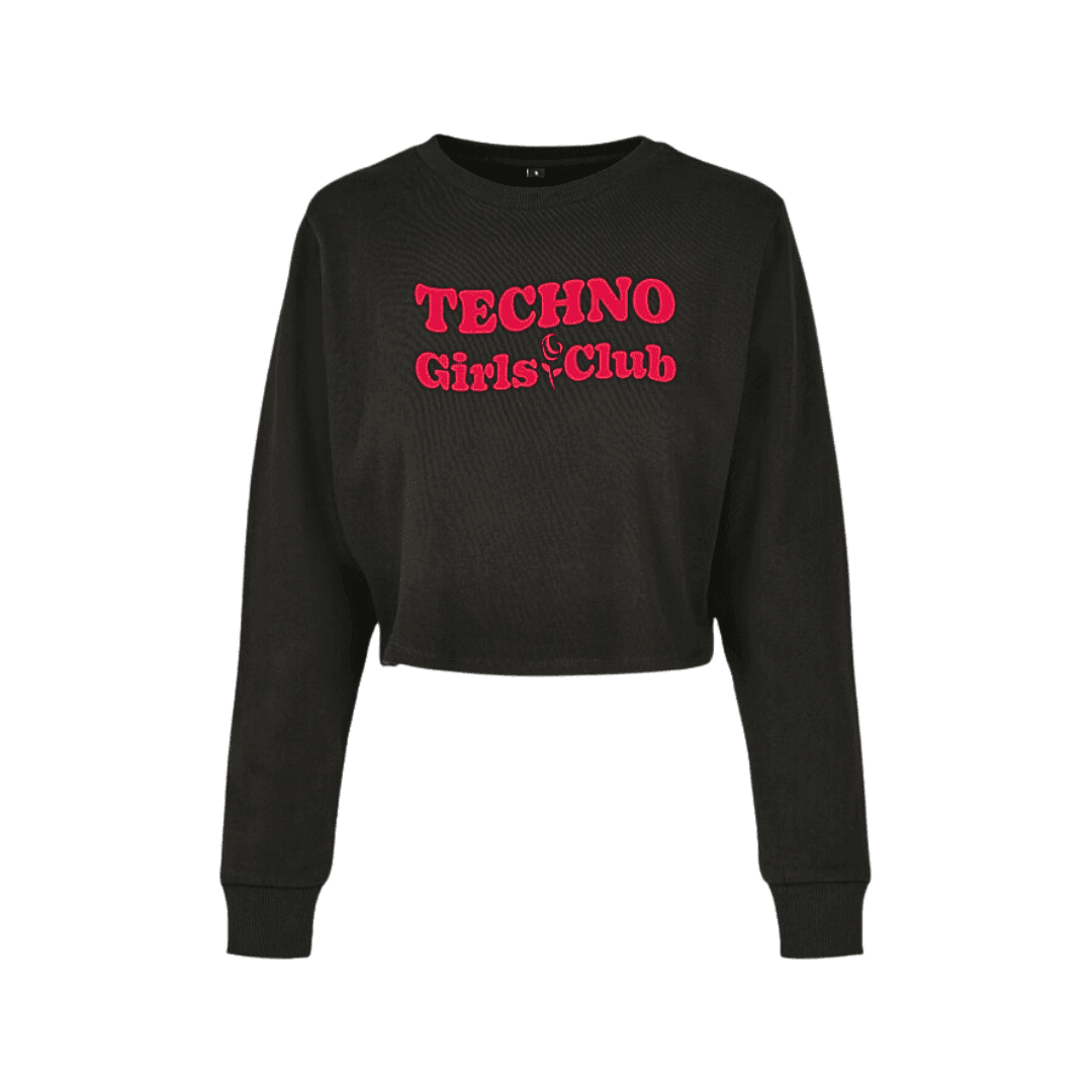 Techno Girls Club Cropped Sweater - FestivalStuff