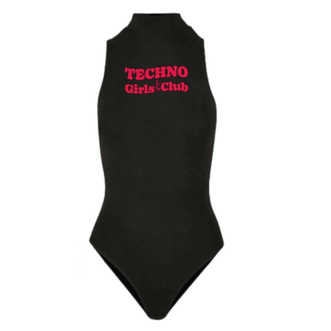 Techno Girls Club Ladies Sleeveless Turtleneck Body - FestivalStuff