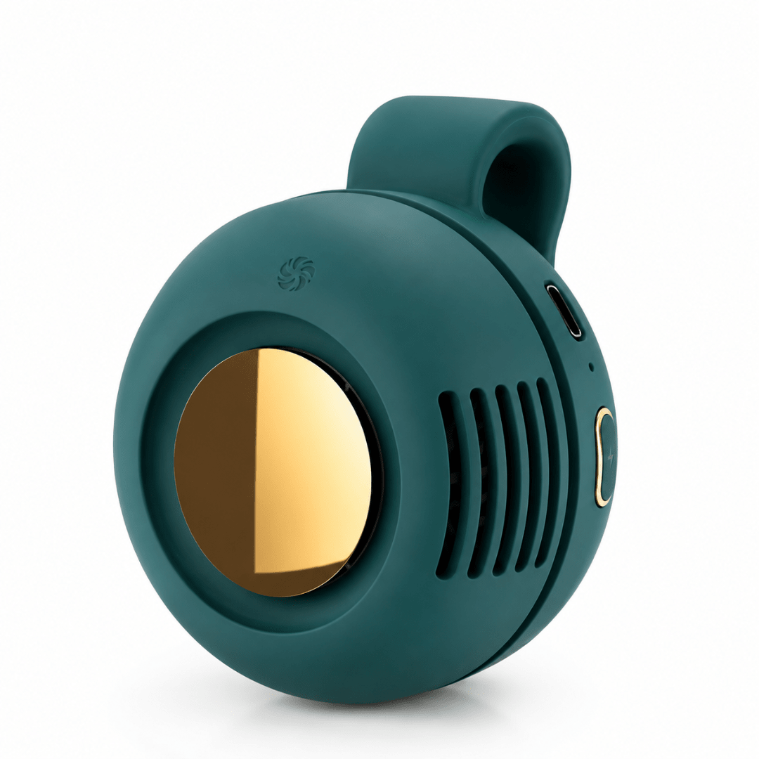 Tragbarer Mini Ventilator mit Clip Grün - FestivalStuff