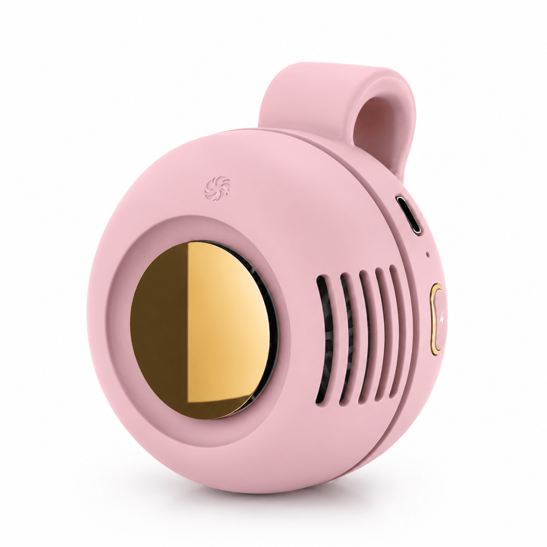 Tragbarer Mini Ventilator mit Clip Rosa - FestivalStuff