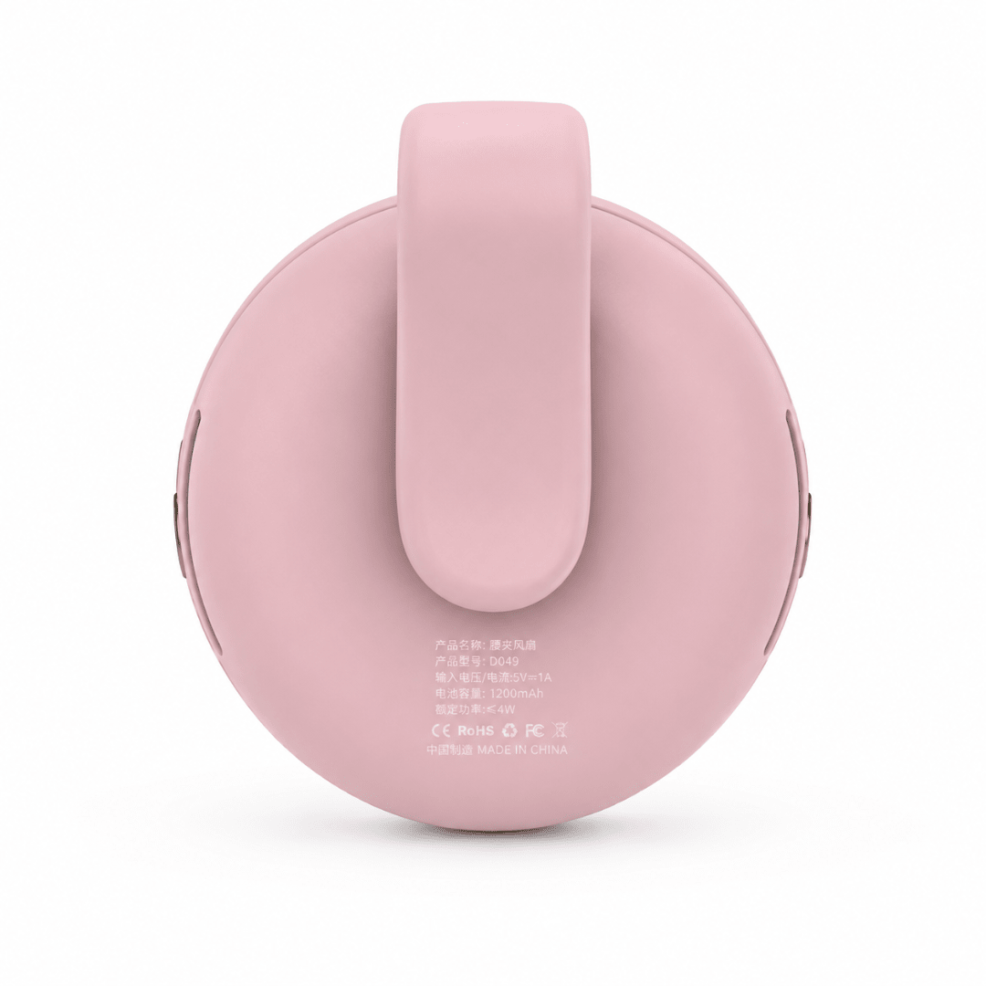 Tragbarer Mini Ventilator mit Clip Rosa - FestivalStuff