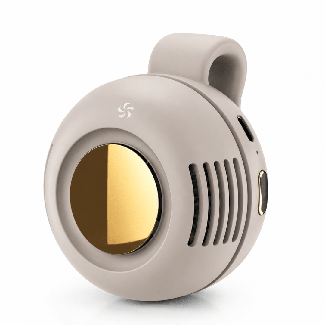 Tragbarer Mini Ventilator mit Clip Weiß - FestivalStuff