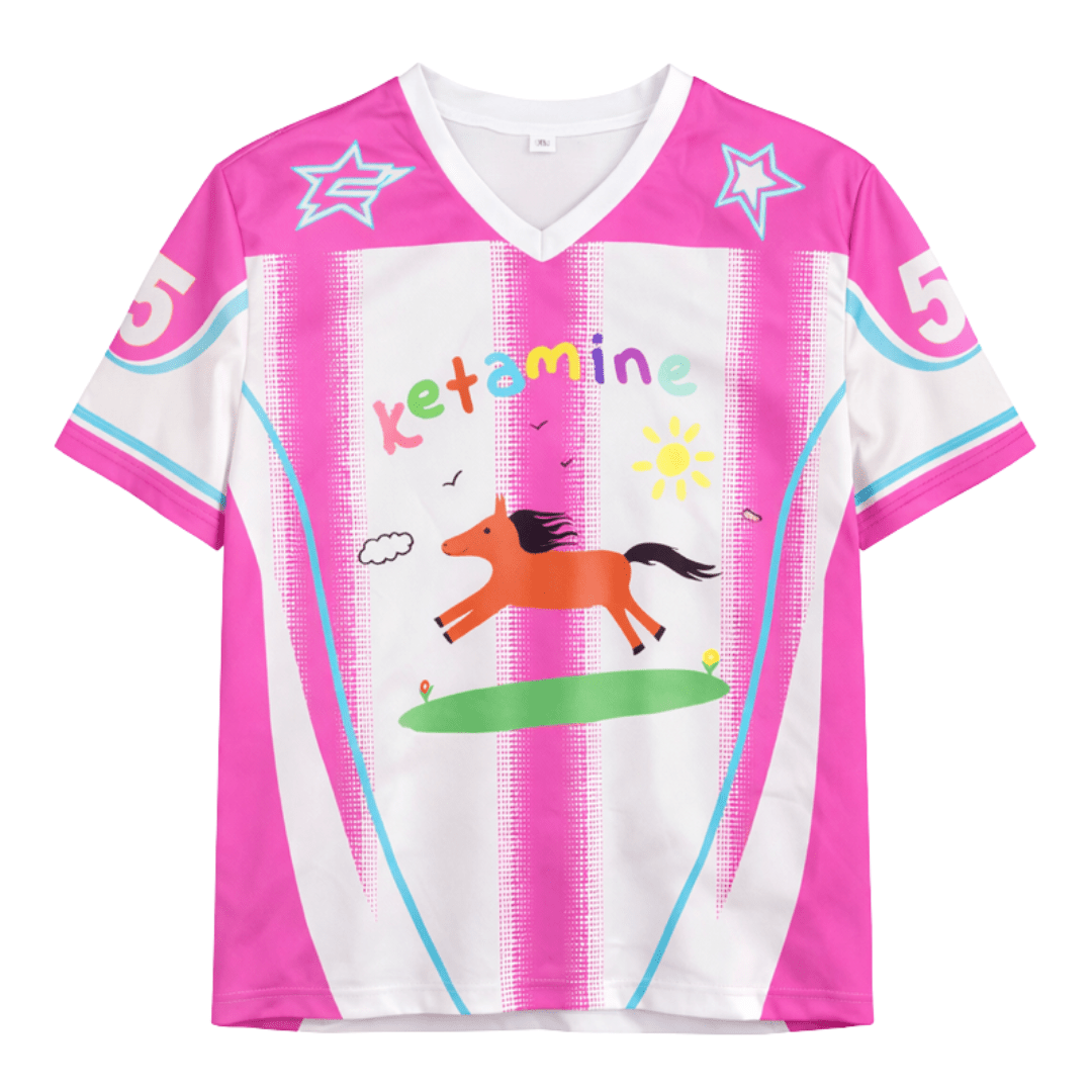 Trikot Ketamine Pink Weiß - FestivalStuff