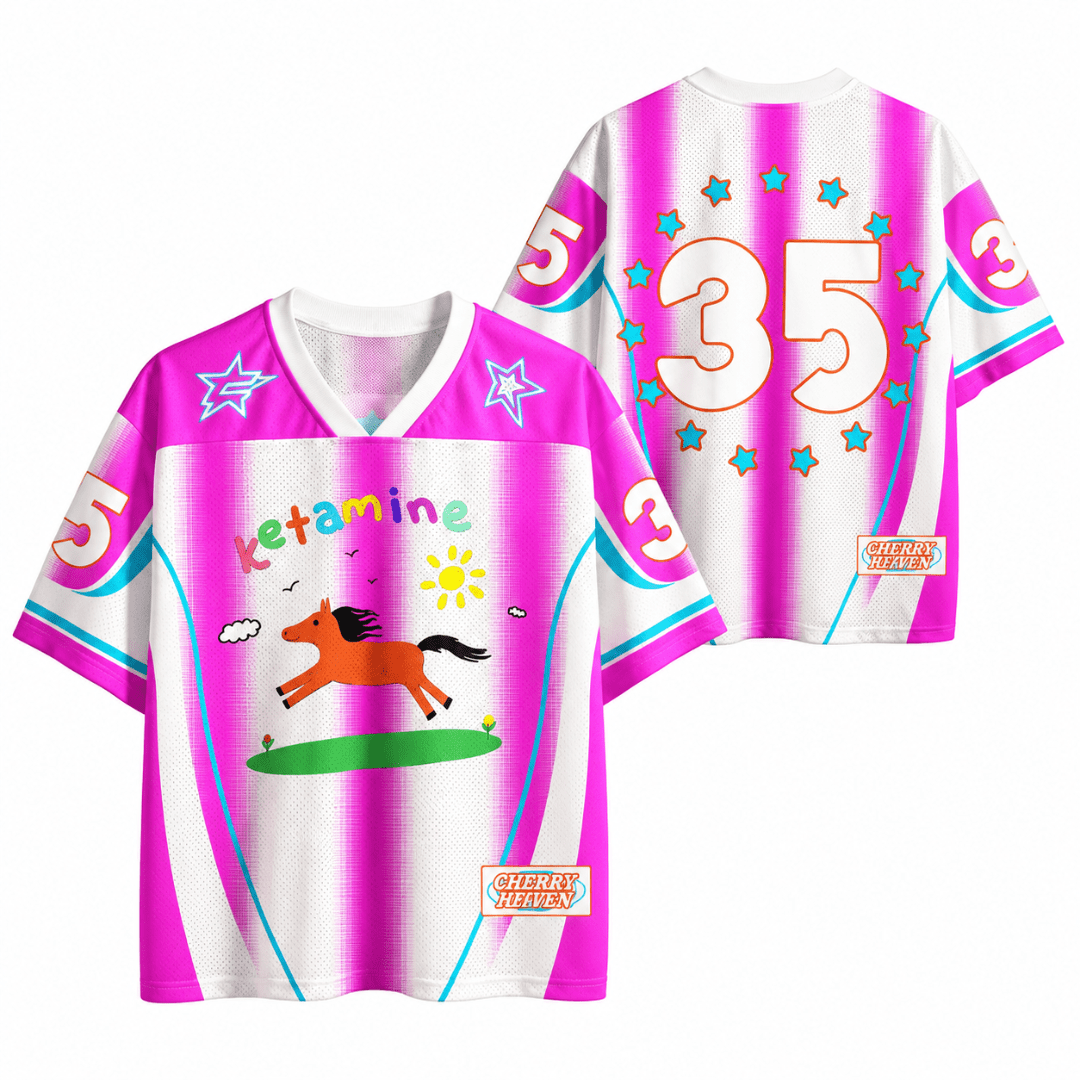 Trikot Ketamine Pink Weiß - FestivalStuff