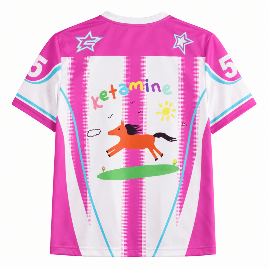 Trikot Ketamine Pink Weiß - FestivalStuff