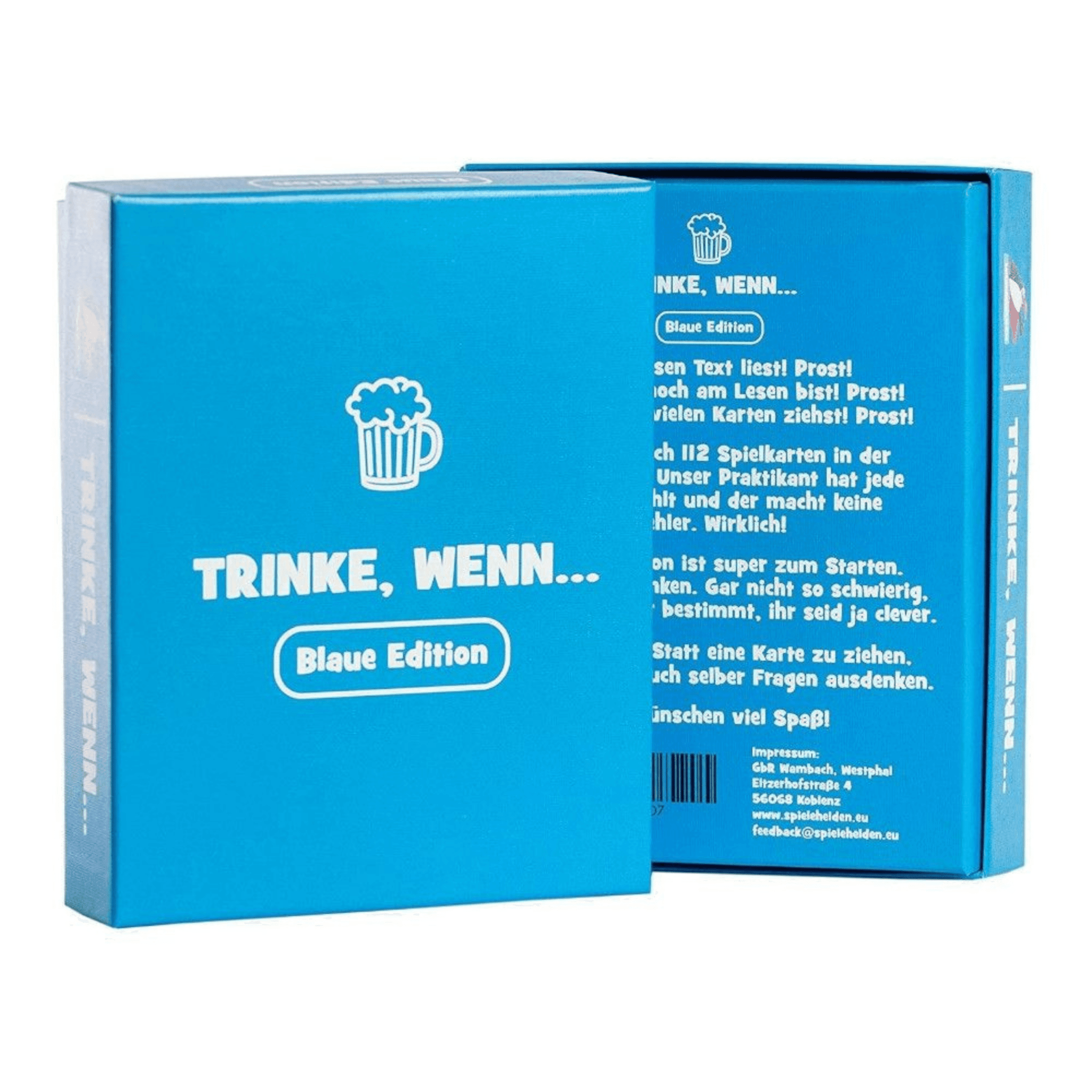 Trinkspiel "TRINKE, WENN... (Blaue Edition)" - FestivalStuff