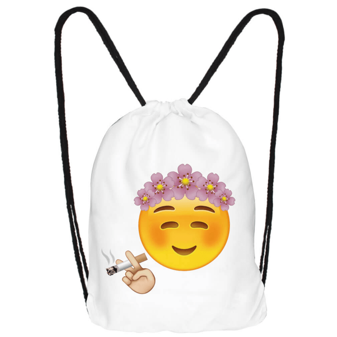 Turnbeutel Emoji Blumenkranz - FestivalStuff
