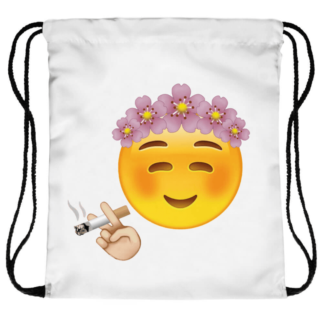 Turnbeutel Emoji Blumenkranz - FestivalStuff