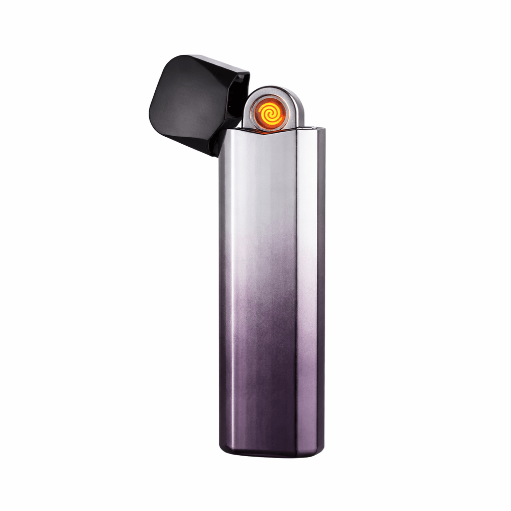 USB Feuerzeug Silber - Schwarz - FestivalStuff