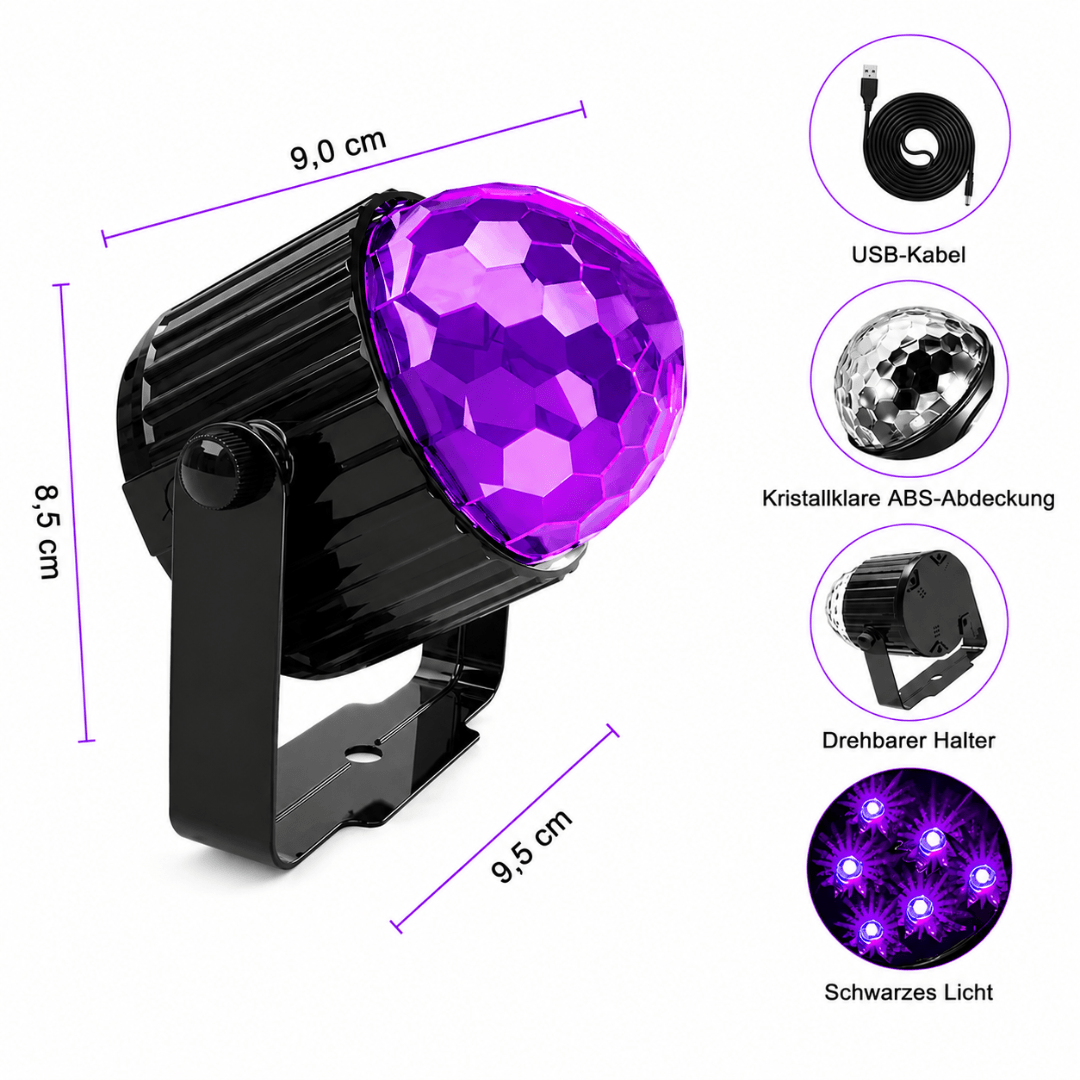 UV Discokugel mit Fernbedienung - FestivalStuff