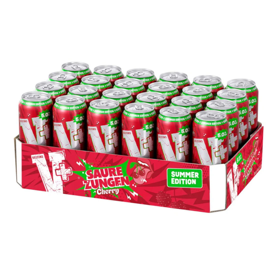 Veltins V+ Saure Zungen Cherry Biermix Dose - FestivalStuff