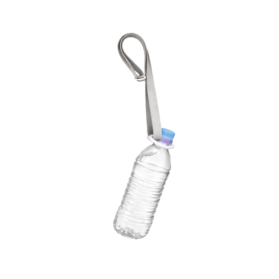 Verstellbarer Flaschenhalter mit Schultergurt Grau - FestivalStuff