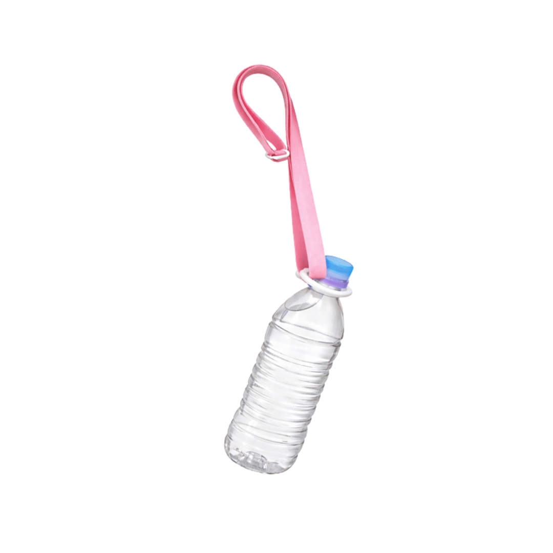 Verstellbarer Flaschenhalter mit Schultergurt Rosa - FestivalStuff