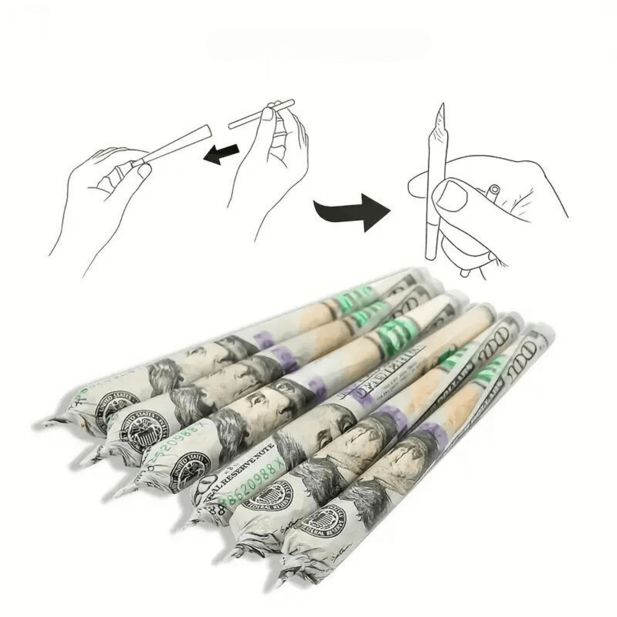Vorgerollte Partyzigarette Dollar - FestivalStuff