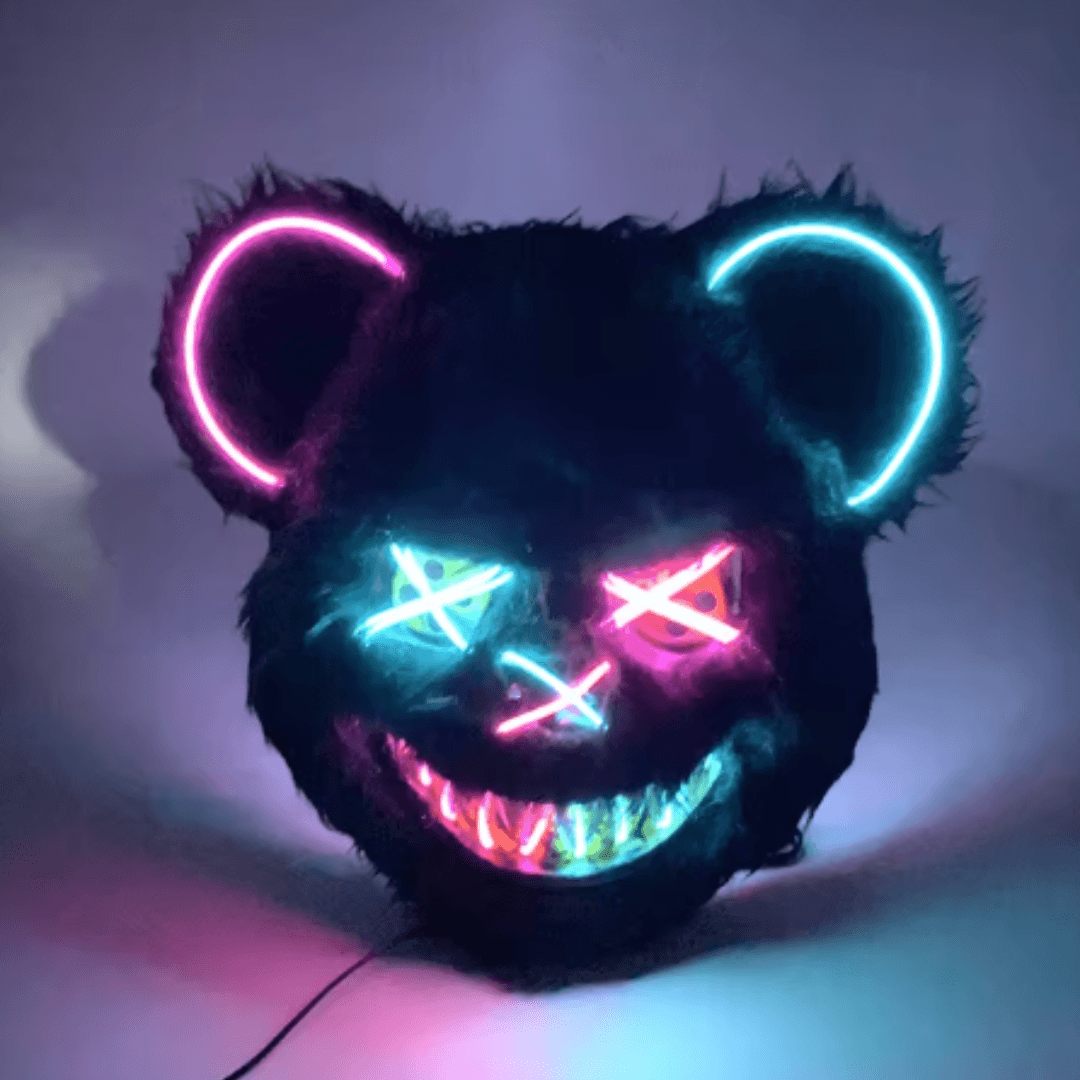 X leuchtende Maske Bär - FestivalStuff