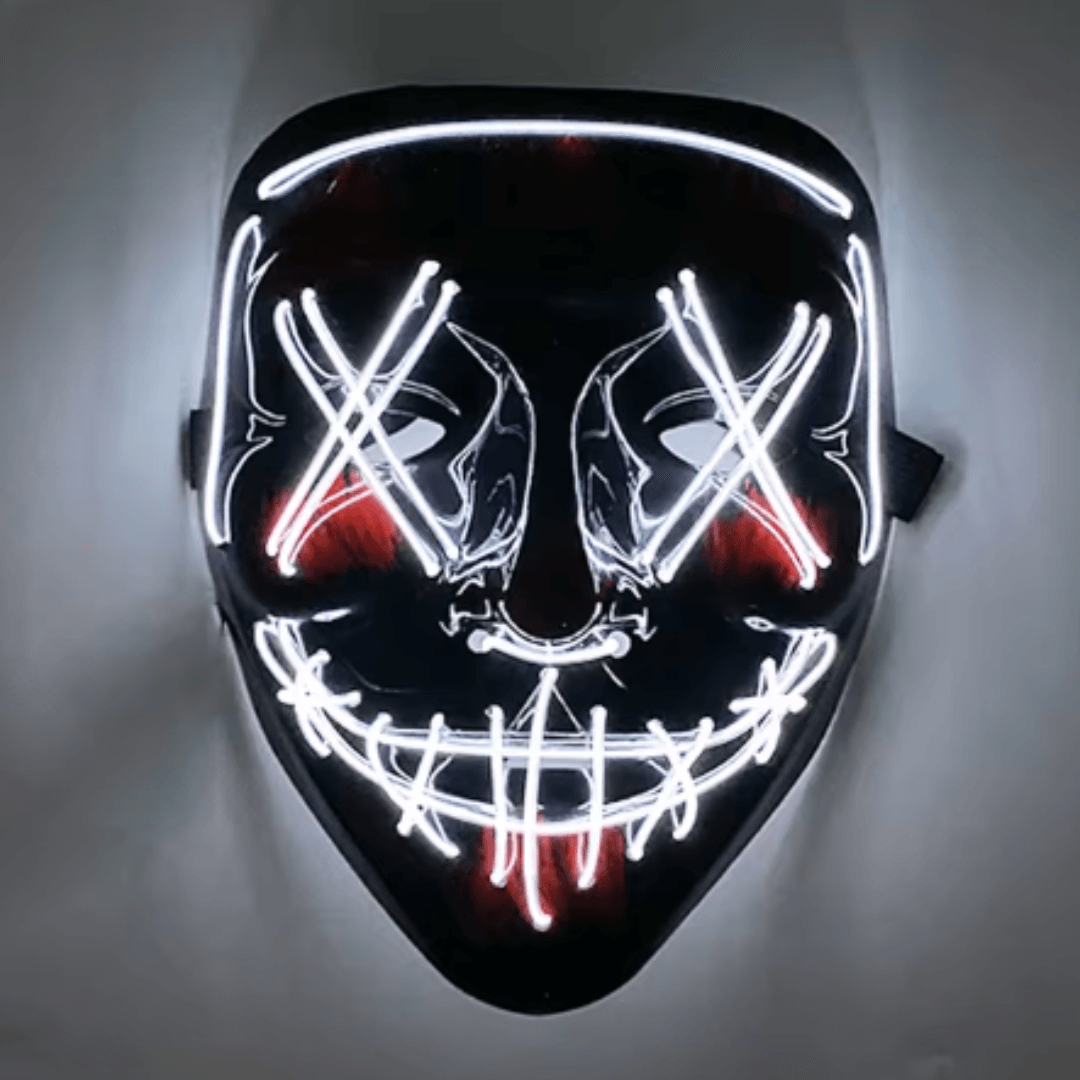 X leuchtende Maske Einfarbig - FestivalStuff