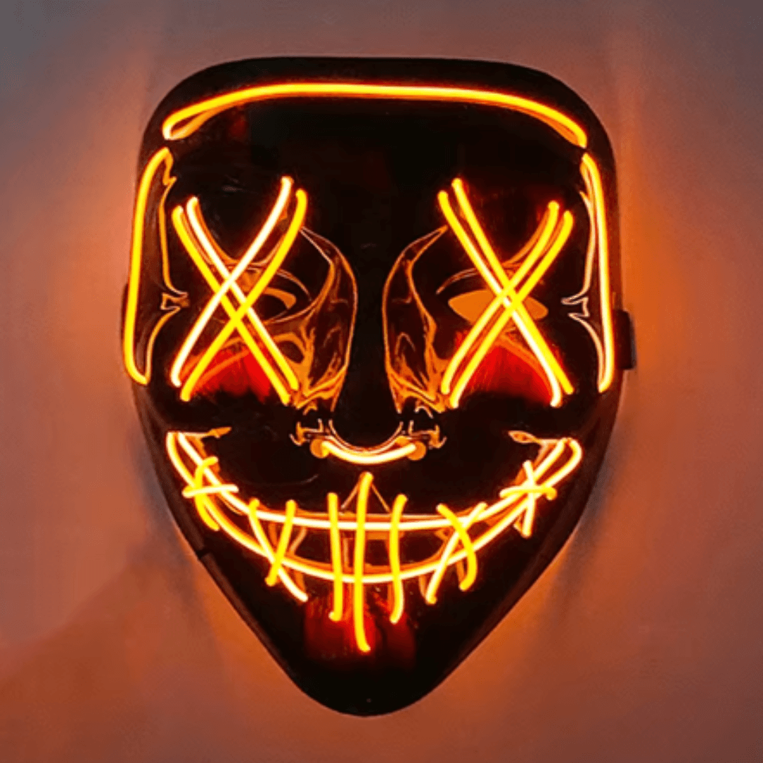 X leuchtende Maske Einfarbig - FestivalStuff