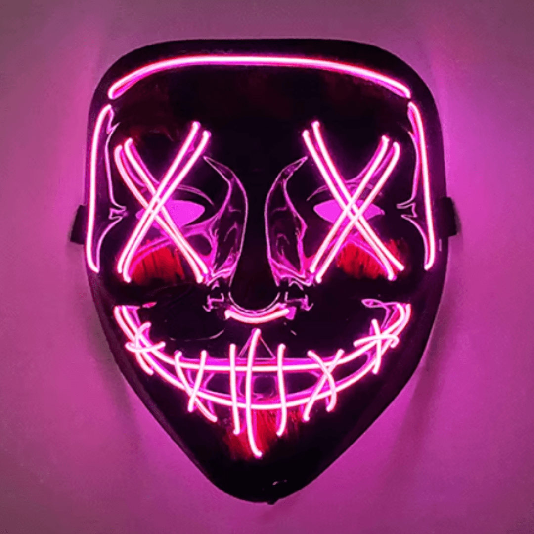 X leuchtende Maske Einfarbig - FestivalStuff