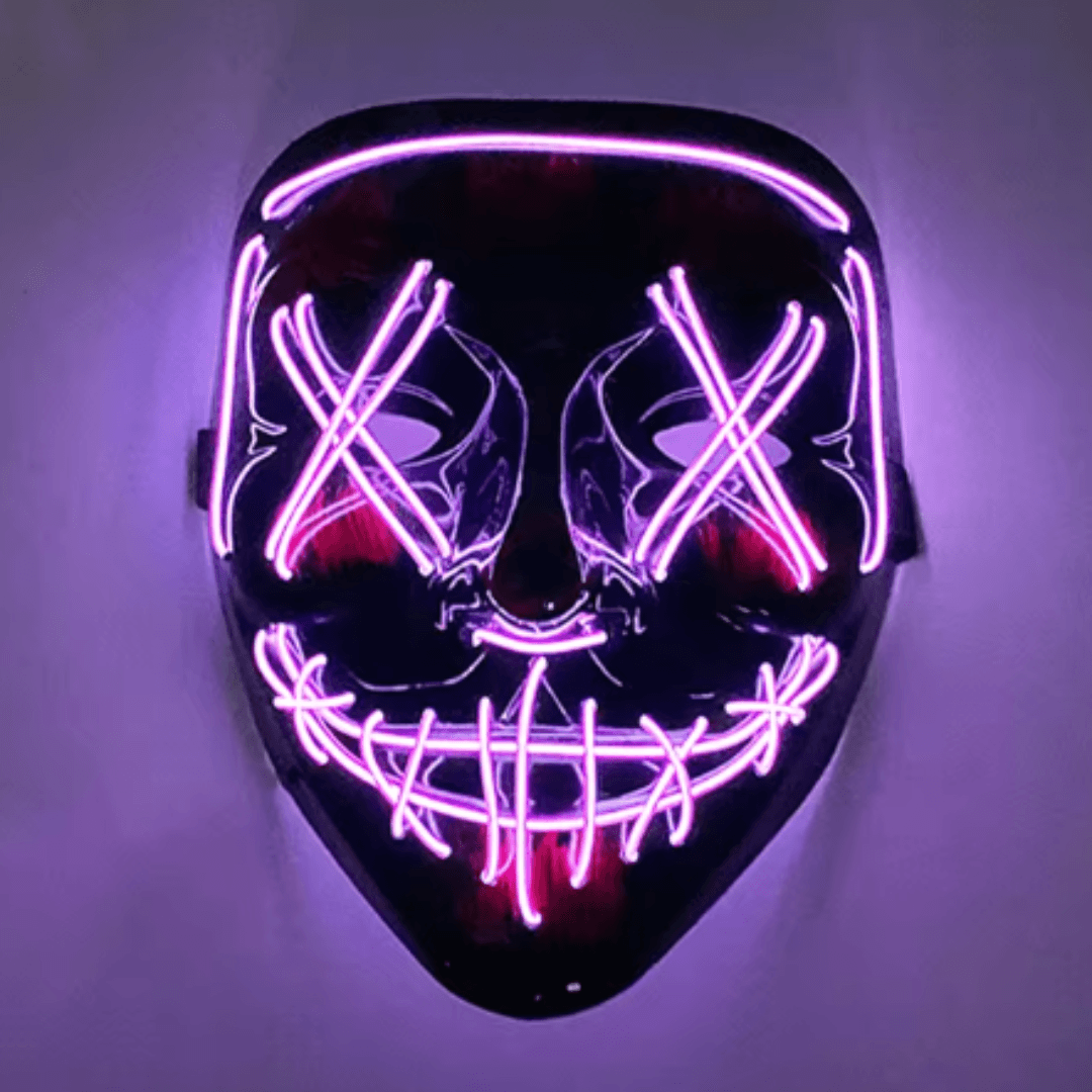 X leuchtende Maske Einfarbig - FestivalStuff